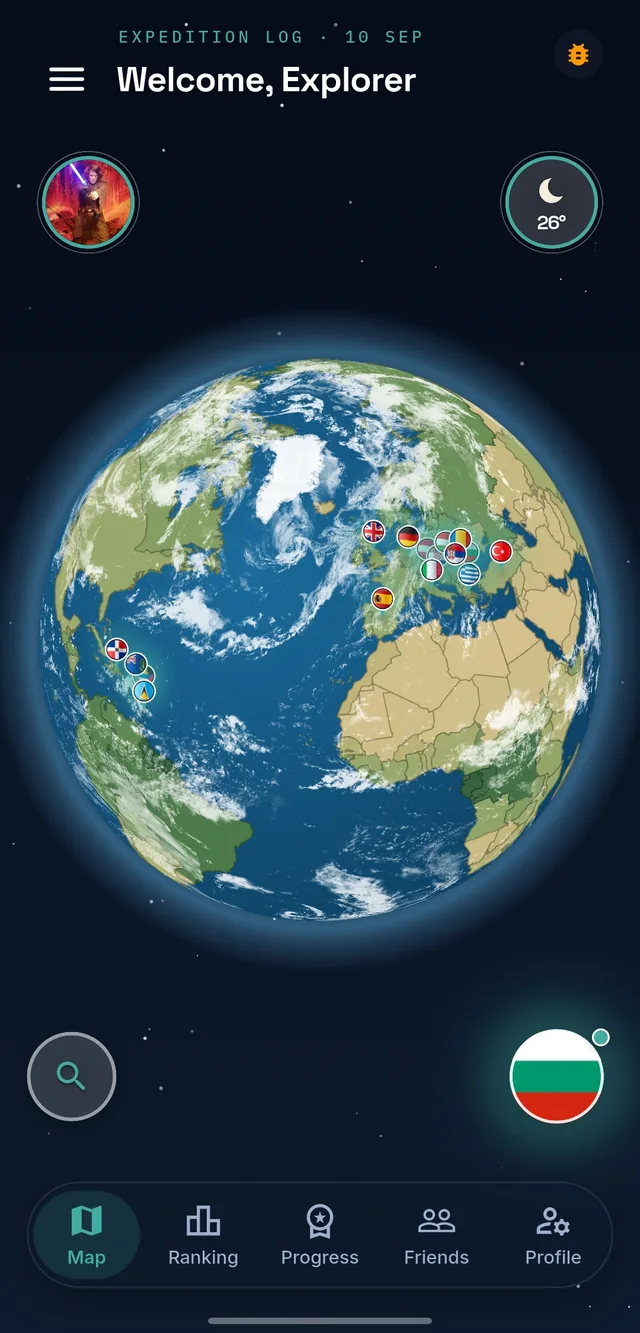 Globe & world map